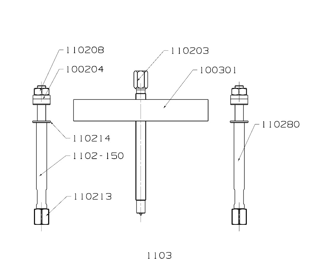 EXTRACTOR FORZA SERIE 1100 DE 2 ALARGADERAS